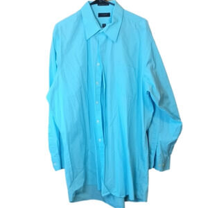 Men's light blue dress shirt 17-17.5